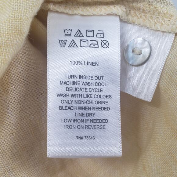 RACHEL ZOE Yellow Linen Top - Women's Size XS Extra Small - Picture 4 of 4